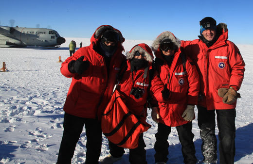 Shown, left to right, are Carlos Pobes, Felipe Pedreros Bustos, Blaise Kuo Tiong, and Sven Lidstrom. Pobes and Lidstrom were ending their year, Pedreros Bustos and Kuo Tiong were beginning theirs.