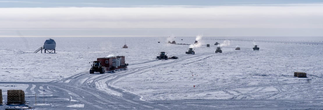 South Pole traverse approaching.